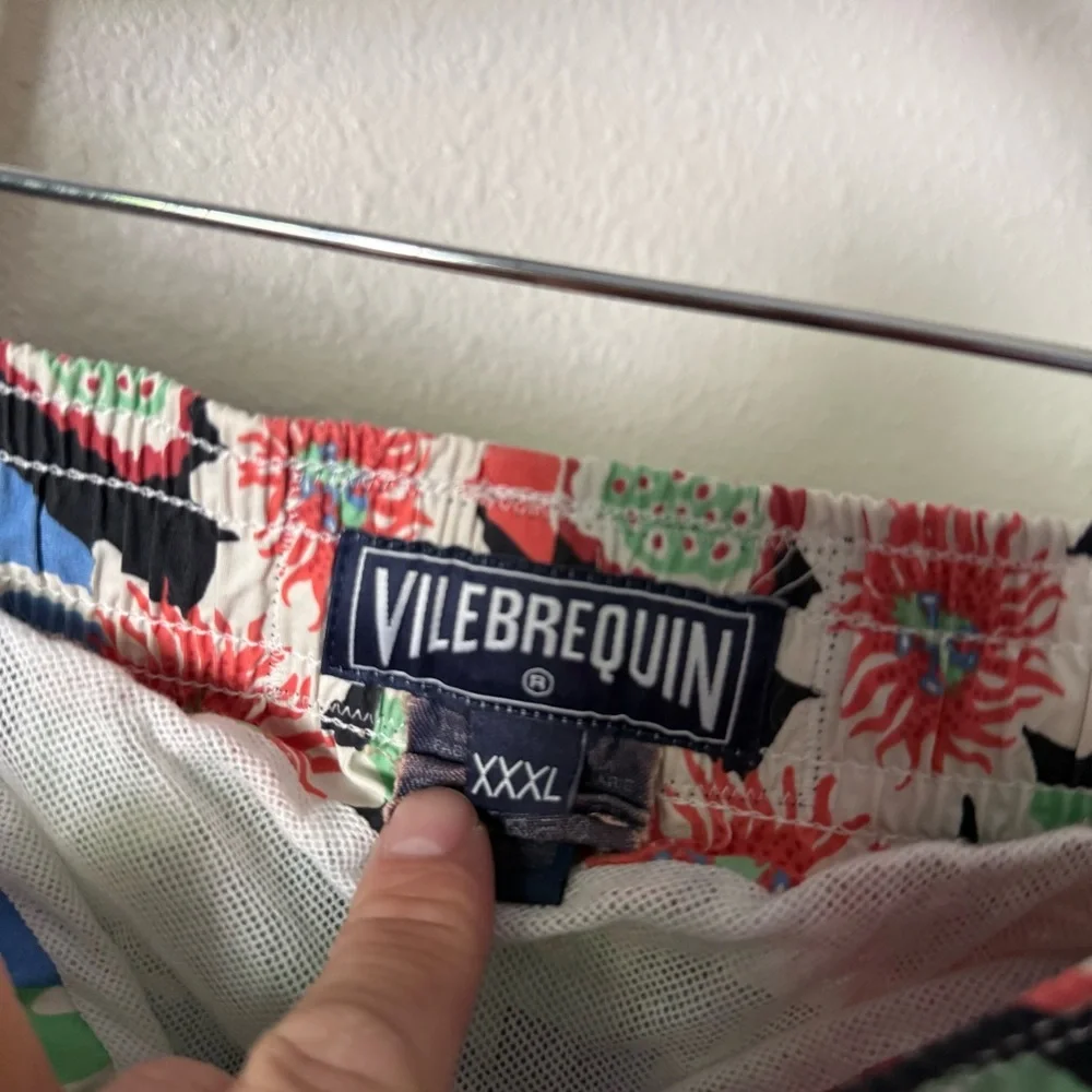 VILEBREQUIN multicolor leaf‎ floral Hawaiian tropical swim trunks shorts